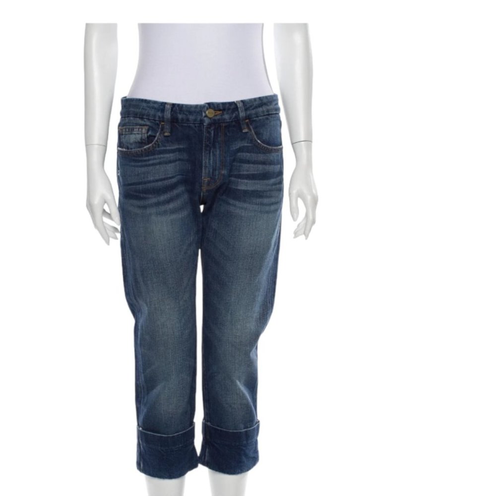 FRAME Mid-Rise Straight Leg Jeans
